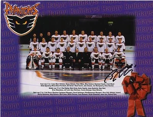 Brian Boucher Signed PHILADELPHIA PHANTOMS 8.5X11 TEAM Photo - Picture 1 of 2
