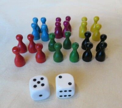 Spielsteine Holz Halma Sets Figuren Ludo Männchen Kegel Ersatz Brettspiel