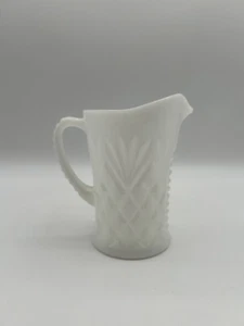 Prescut Pineapple White Milk Glass Pitcher Creamer by Anchor Hocking VTG 60s - Picture 1 of 18