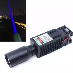 Lampada laser fascio grasso luce blu 450 nm 10 W 12 V PWM punto di riferimento - Foto 1 di 6