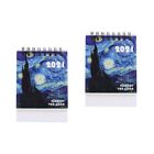  2 Pc Table Advent Calendar Desk Office Tabletop Appointment Agenda Vertical