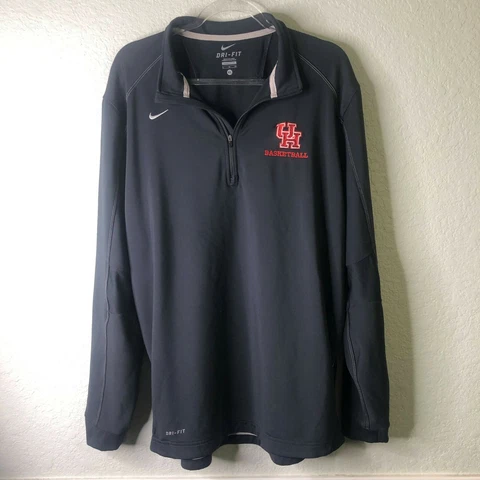 Nike Dri-Fit Houston Cougars Basketball Pullover Jacket Gray Men's Large  XL EUC Cover