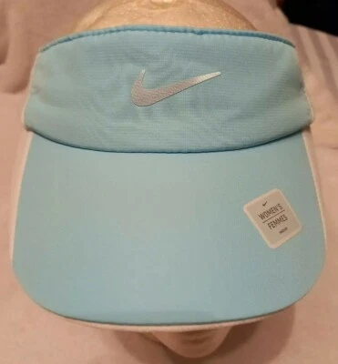 Nike Baby Blue/White Adjustable Golf Cap Visor With Tags & Sticker OS - Image 1 of 4