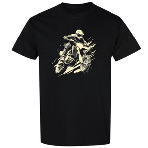 Motocross MX Bike Rider Graphic t-Shirt 100% Cotton for Men, Kids Short Sleeve - Picture 1 of 26