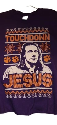 Sudadera TOUCHDOWN JESUS Trevor Lawrence Clemson Tigers Púrpura..............B1 Foto 1 de 4