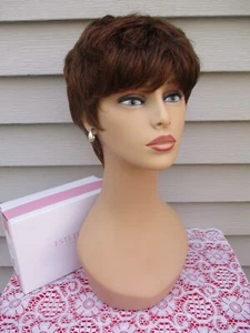 Estetica Wig VIKKI Color R8/30 GOLDEN BROWN/AUBURN BLEND Pixie Style - Picture 1 of 10