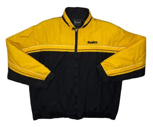 Vintage Pittsburgh Steelers NFL Puffy Jacket By Spotlight Size XL Big Logo ECU - Picture 1 of 9