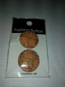 14 botones de corcho de 1 pulgada (25 mm) cada uno. Solo decorativo - No lavar - Imagen 1 de 3