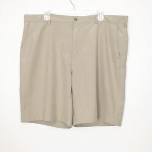 PGA Tour pantaloncino uomo 40 beige piatto davanti kaki chino casual golf - Foto 1 di 11