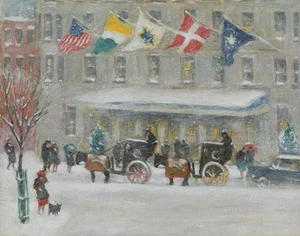 Guy Wiggins The Plaza Hotel Canvas Print 16 x 20 - Picture 1 of 3