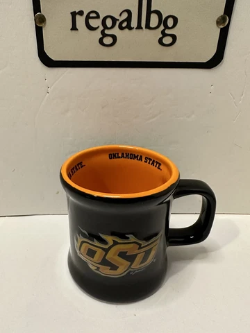 Oklahoma State University OSU Coffee Mug Black & Orange w/ Flames (T) Cover