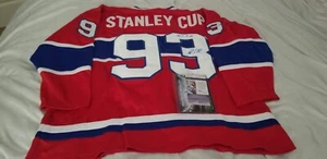 Maglia canadese Patrick Roy & John LeClaire firmata XL Montreal con retro Stanley Cup - Foto 1 di 6