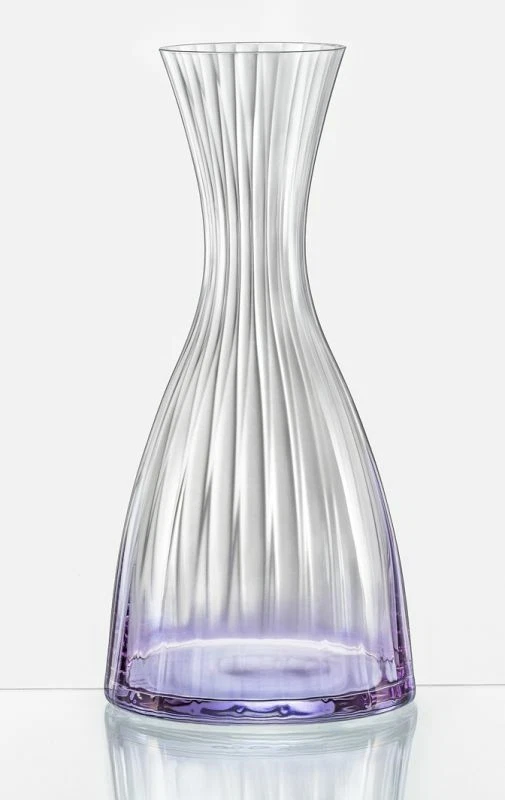 Bohemia Karaffe violett Kristallglas Kate Optic Wasser- Weinkaraffe 1200 ml   - Bild 1 von 2