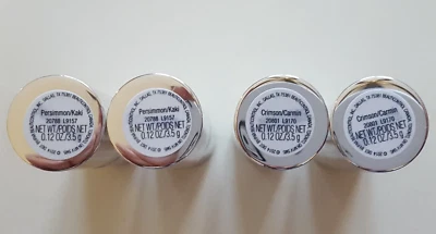 Beauticontrol Hydra Brilliance Lipstick (LOT OF 4) 2-Persimmon & 2-Crimson - Image 1 of 4