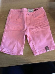 Arizona girls 8 Bermuda jeans shorts neon Orange retail $26 (apt-2081) - Picture 1 of 6