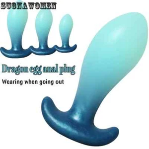 Alien Large Butt Plug Silicone Anal Dilator Masturbation Sex Toy For Women Men - Picture 1 of 14
