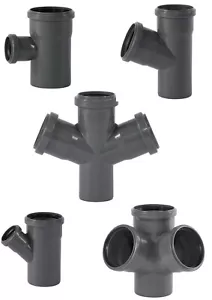 HT Abzweig DN50 Rohr Abflussrohr HT Safe Abwasserrohr KG SML Abfluss Formstücke - Bild 1 von 2
