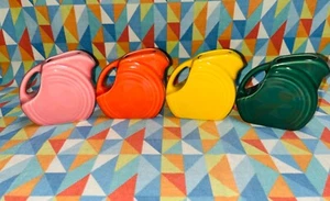 FIESTAWARE MINI DISK PITCHER creamer SET OF 4 NEW FIESTA 5 OZ. disc SHIPS FREE! - Picture 1 of 7