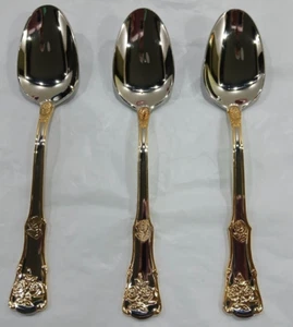 Royal Albert OLD COUNTRY ROSES Gold Accent 18/10 Stainless Flatware~TEASPOON - Picture 1 of 8