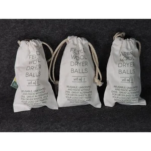 Juego de 6 bolas secadoras de lana de fieltro blancas reutilizables sin perfume sin tintes se secan más rápido  - Imagen 1 de 4