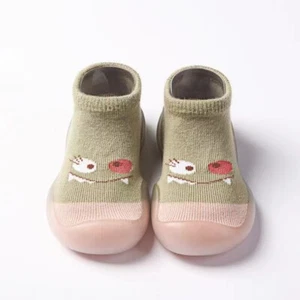 Girls Kids Baby Boys Toddlers Socks Soft Sole Non Slip Flats Slippers Shoes Size - Picture 1 of 18