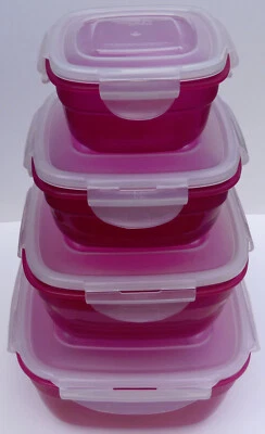 LOCK&LOCK 4er-Set Schüsseln beere ineinander stapelbar 260ml-1,6l Liter Boxen - Bild 1 von 2