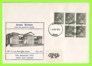 G.B. 1973 50p booklet, 3½p x 5 pane on First Day Cover, Windsor - Picture 1 of 1