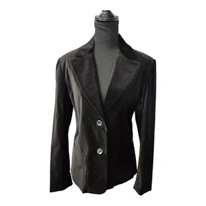 Rafaella Black Velvet Blazer Front Pockets Jacket Women’s SZ 12 NWOT - Picture 1 of 8