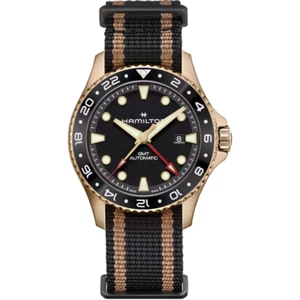 Hamilton Khaki Navy Scuba Automatic GMT 43mm Bronze Black Dial Watch H82565930 - Picture 1 of 1
