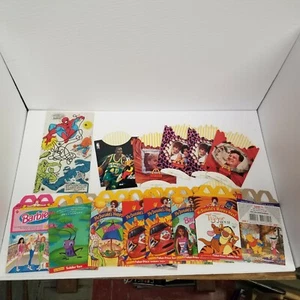 Vintage McDonalds Happy Meal & Fry Behälter 14 Stück, Barbie, Marvel, Requisiten, Neu aus altem Lagerbestand - Bild 1 von 8