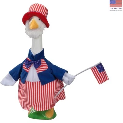 Disfraz de ganso Tío Sam con lentejuelas con pajarita y accesorios de fiesta Foto 1 de 4