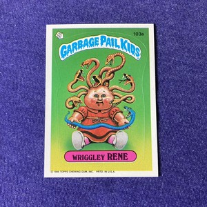 Wriggley Rene 103a GPK Series 3 Garbage Pail Kids OS Sticker Ex/NM 