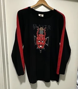VTG 90s Slayer Mens Size L Large Devil Head / Diabolus Long Sleeve T Shirt 1998 - Picture 1 of 11