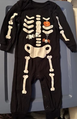 Unisex Infant Size: 12 Months Skeleton Costume Romper - Image 1 of 2