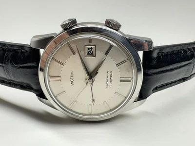 reloj pulsera angelus fecha alarma 17 joyas mecánico hecho en Suiza antimagnético Foto 1 de 4