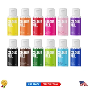 Allergenfreie Lebensmittelfarbe auf Ölbasis 12er Pack - Lebendig 20ml für kreatives Backen - Bild 1 von 11