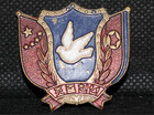 China North Korea Friendship Badge 1950s Dove Peace Symbol Korean Chinese Pin