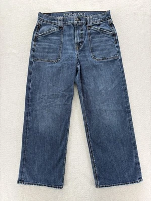 American Eagle Jeans Womens 10 Short Blue Stovepipe Stretch Wide Leg Denim Y2K - Image 1 of 4