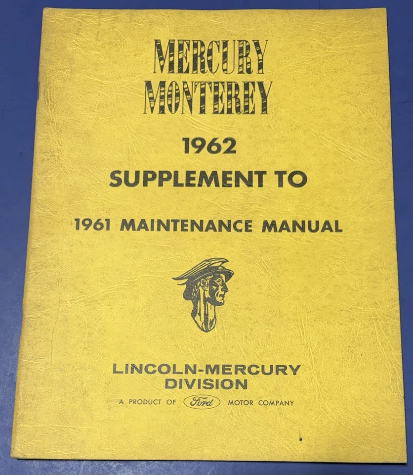 1962 Mercury Monterey Shop Manual Supplement Original Maintenance Repair Service - Image 1 of 1