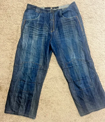 Vtg y2k Marithe Francois Girbaud Mens Wide-Leg Carpenter Jeans Distressed 42 - Image 1 of 4