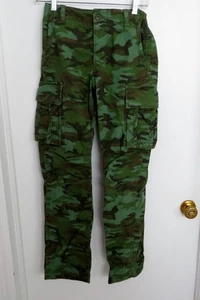 Gap Kids Boys Size 14 Regular Camo Cargo Pants Relaxed Straight Adjustable Waist - Picture 1 of 4