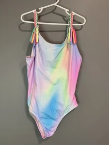 NWT! Beach Lingo Girls Swimsuit One Piece Galaxy Rainbow Size 14 - Picture 1 of 5