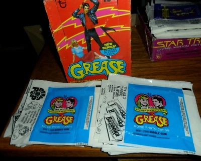 1978 Grease Series 2 Empty 36 Wax Pack Wrappers and Display Box no cards - Image 1 of 4