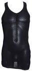 MENS STRING MESH VEST 100% COTTON MESH FISH NET FITTED STRING VEST SIZE-S to XL