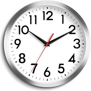 Modern 10" Silent Wall Clock - Battery Operated , Easy Read for Home & Office - Picture 1 of 12