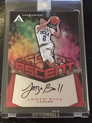 LONZO BALL 2017-18 Ascension Rookie Ascent Autograph Red #47/75 - Image 1 of 3