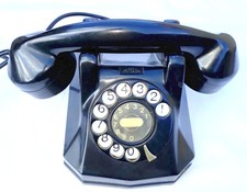 Telefono in bachelite a disco - vintage