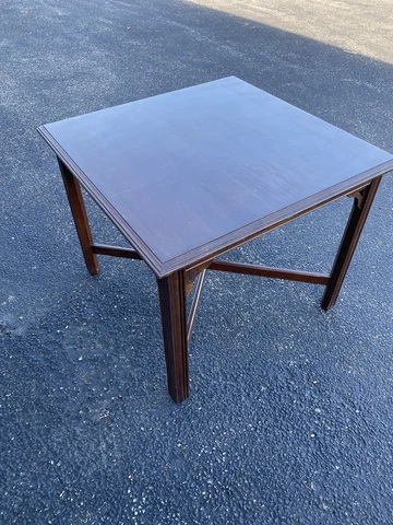 Ethan Allen Georgian Court Cherry 225 Dark Vintage Finish Square Corner Table Cover