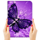 ( For Ipad Mini 1 2 3 4 5 ) Art Flip Case Cover P23970 Purple Butterfly