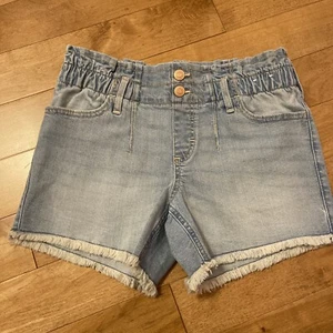 NWOT Abercrombie kids girls mid rise midi pull on shorts jeans size 15/16 - Picture 1 of 6